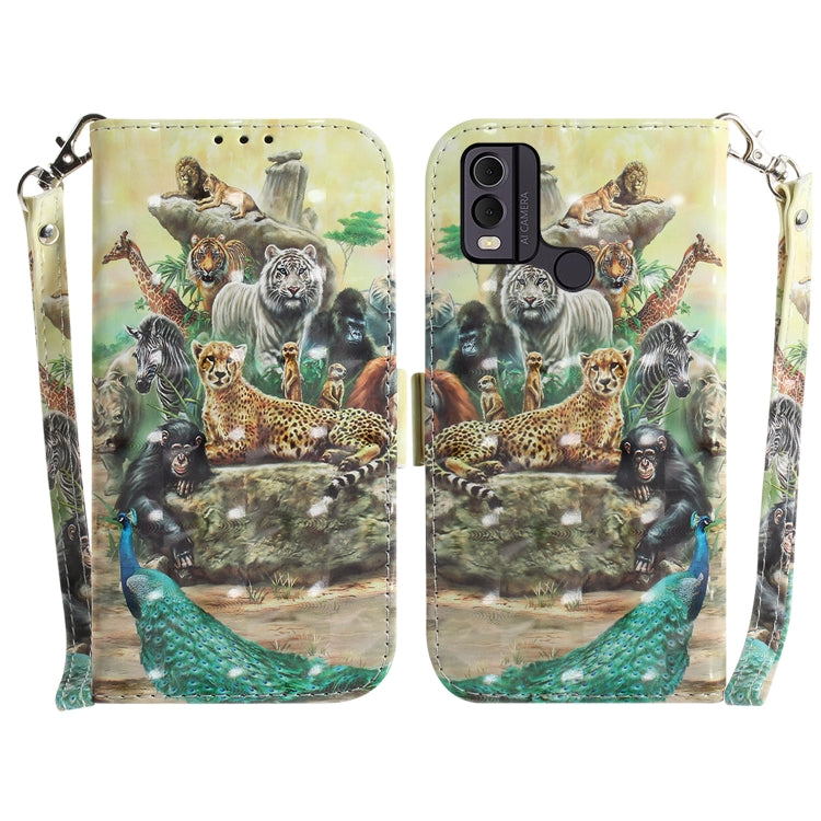 3D Colored Horizontal Flip Leather Phone Case