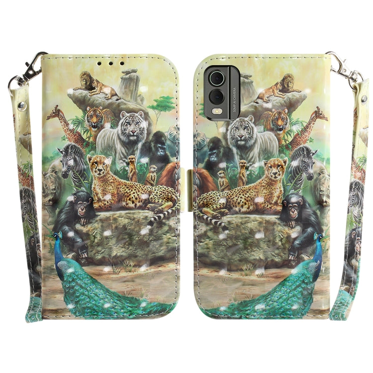 3D Colored Horizontal Flip Leather Phone Case