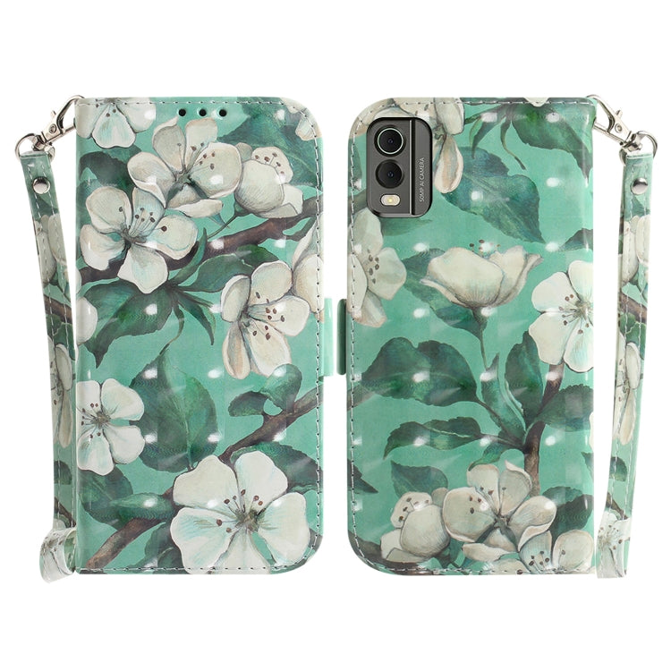 3D Colored Horizontal Flip Leather Phone Case