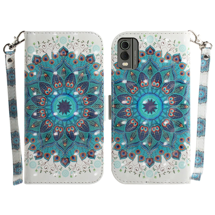 3D Colored Horizontal Flip Leather Phone Case