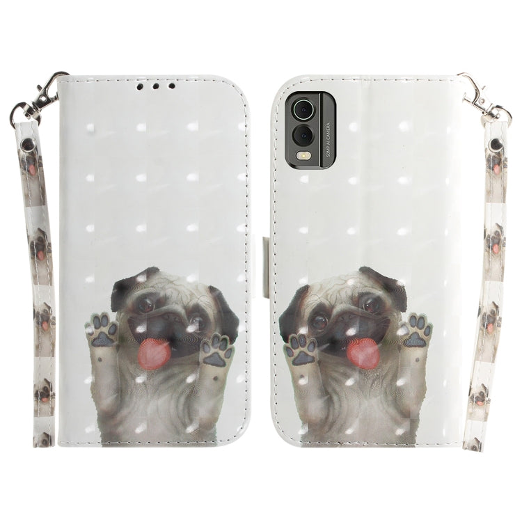 3D Colored Horizontal Flip Leather Phone Case