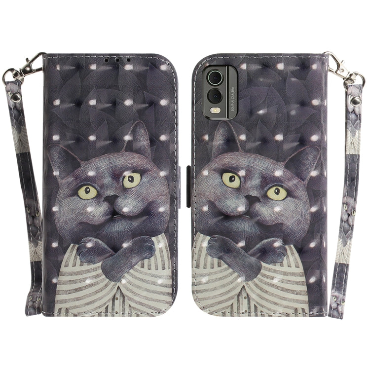 3D Colored Horizontal Flip Leather Phone Case