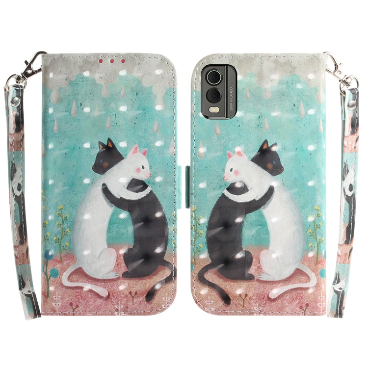 3D Colored Horizontal Flip Leather Phone Case