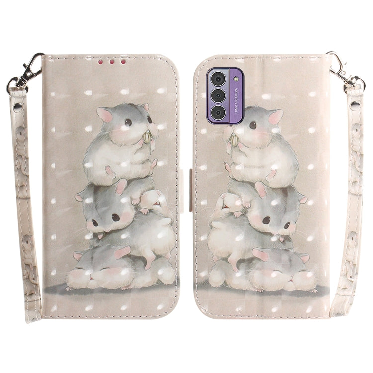 3D Colored Horizontal Flip Leather Phone Case