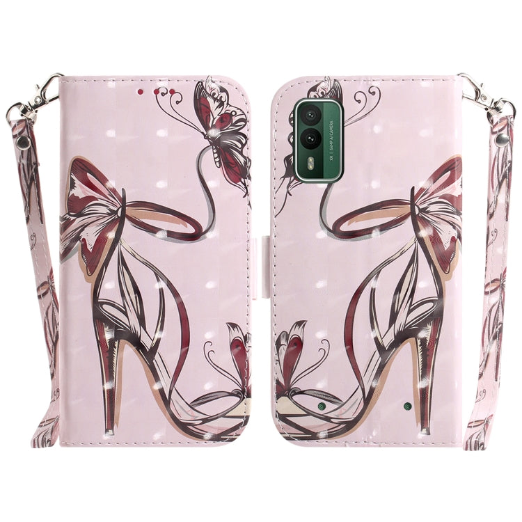 3D Colored Horizontal Flip Leather Phone Case
