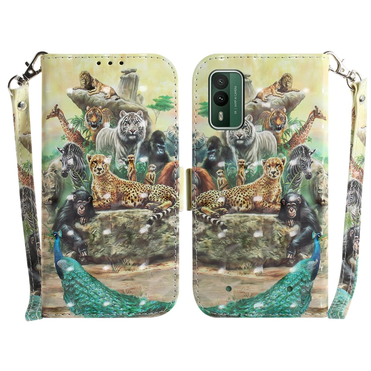 3D Colored Horizontal Flip Leather Phone Case