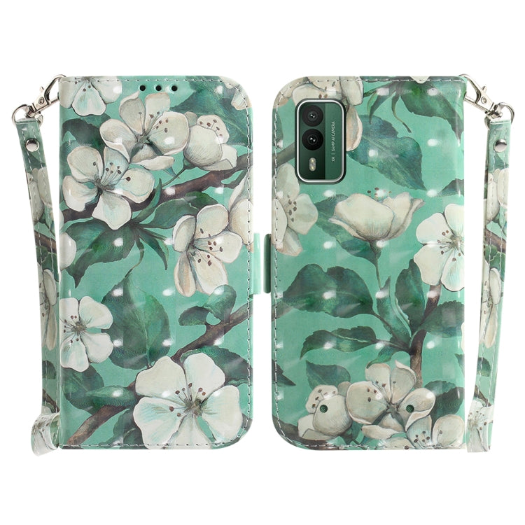 3D Colored Horizontal Flip Leather Phone Case