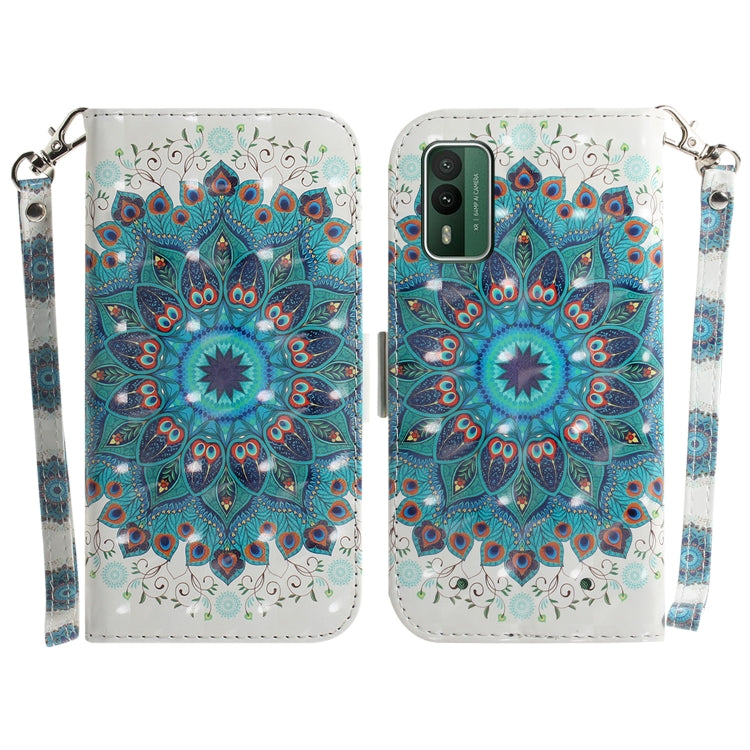 3D Colored Horizontal Flip Leather Phone Case