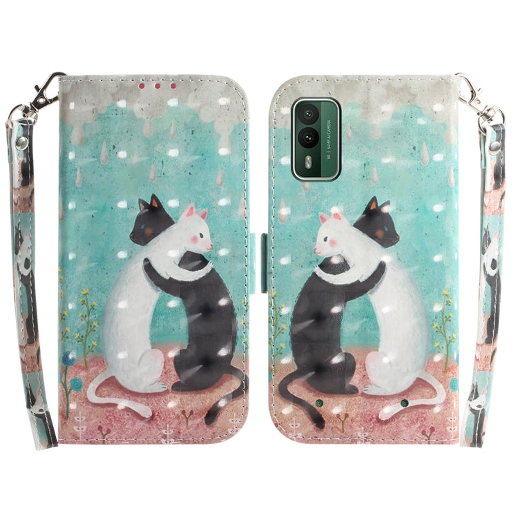 3D Colored Horizontal Flip Leather Phone Case
