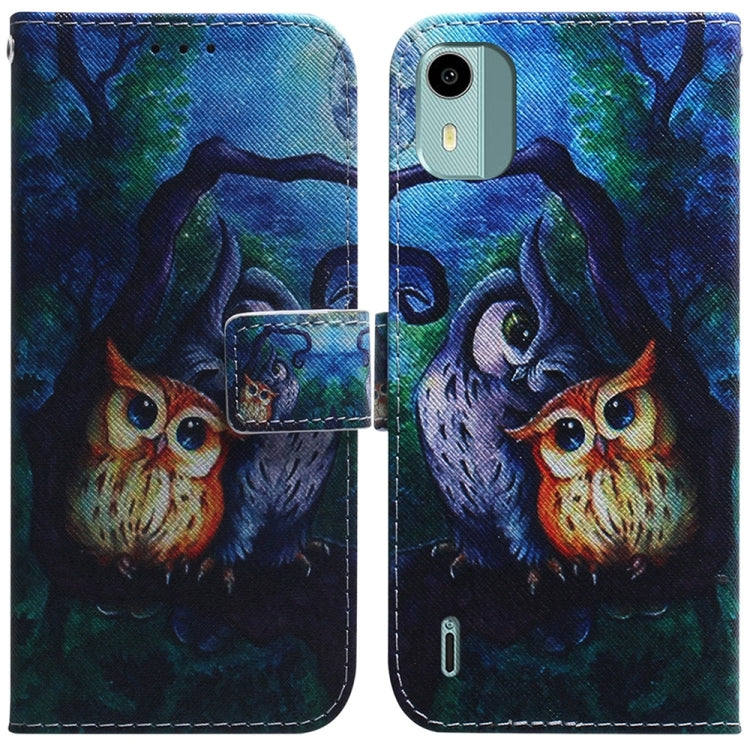 Coloured Drawing Flip Leather Phone Case