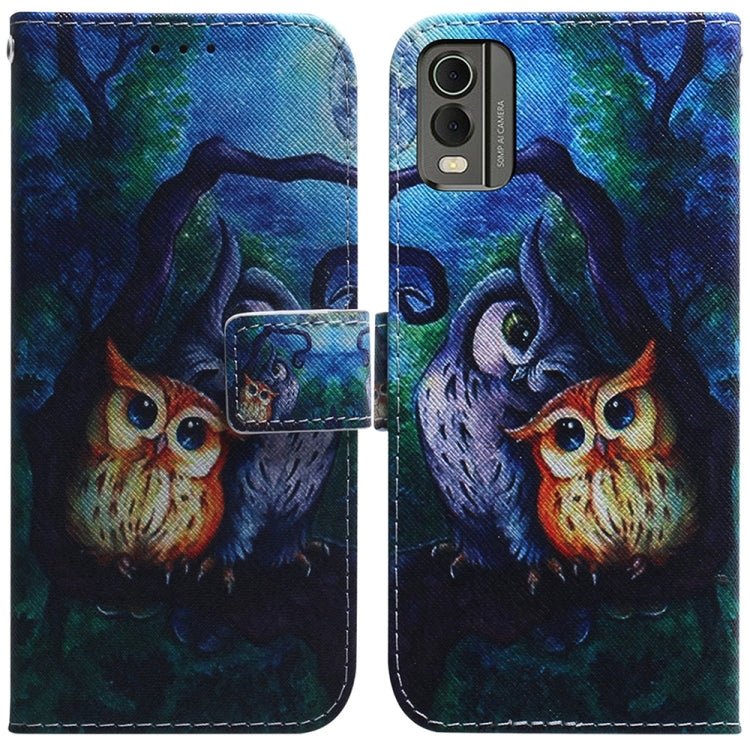 Coloured Drawing Flip Leather Phone Case
