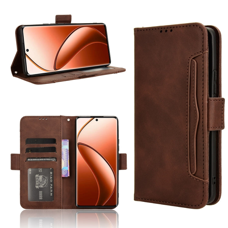 Skin Feel Calf Texture Card Slots Leather Phone Case — Red