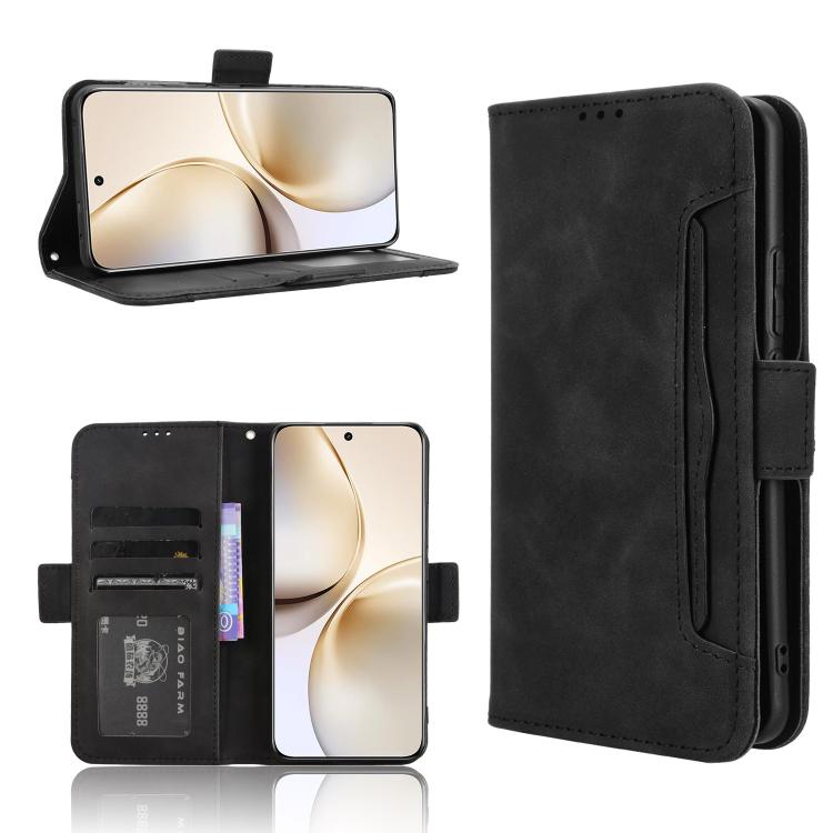 Skin Feel Calf Texture Card Slots Leather Phone Case — Brown