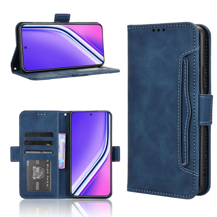 Skin Feel Calf Texture Card Slots Leather Phone Case — Black