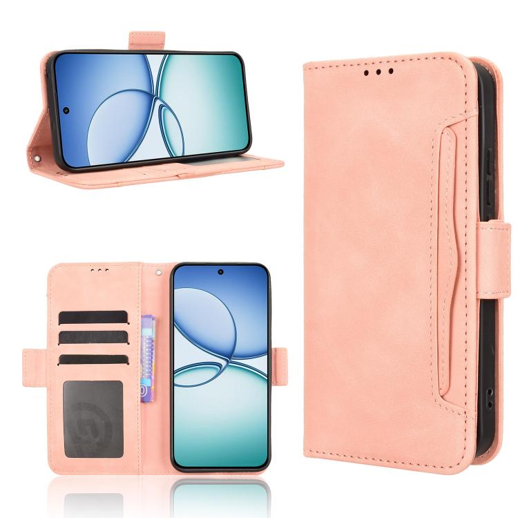 Skin Feel Calf Texture Card Slots Leather Phone Case — Blue