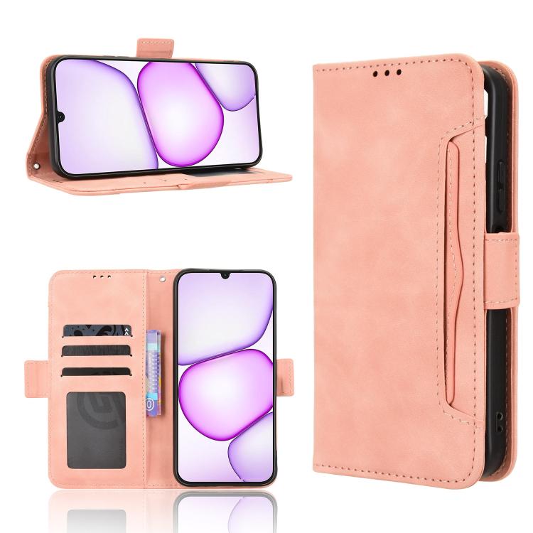 Skin Feel Calf Texture Card Slots Leather Phone Case — For Realme 15x 5G India / C85 5G