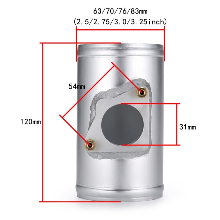 XH-UN603 Car Modified Engine Air Flow Meter Flange Intake Sensor Base for Honda / Toyota / Subaru / Mazda