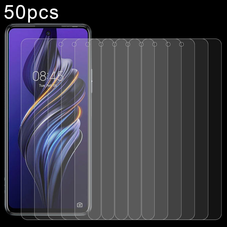 50pcs 0.26mm 9H 2.5D Tempered Glass Film