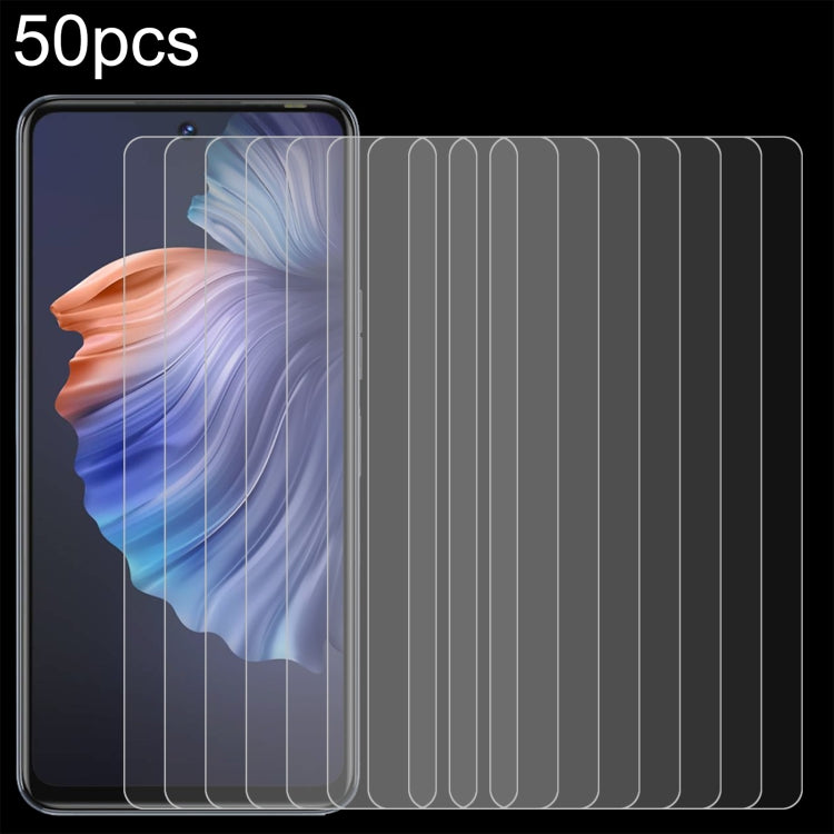 50pcs 0.26mm 9H 2.5D Tempered Glass Film