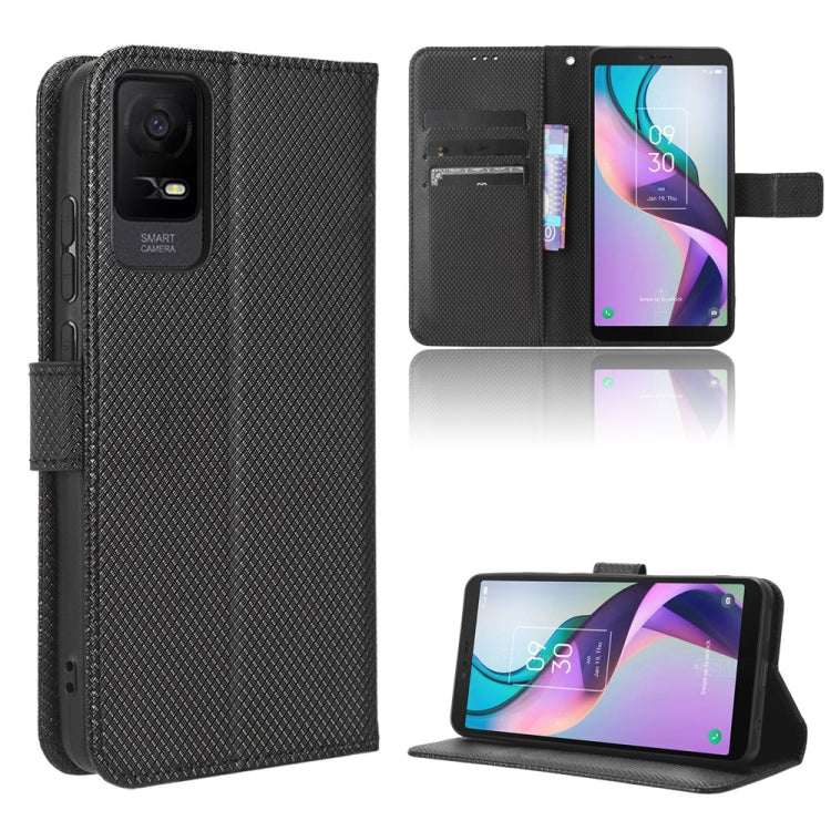 Diamond Texture Leather Phone Case — Purple