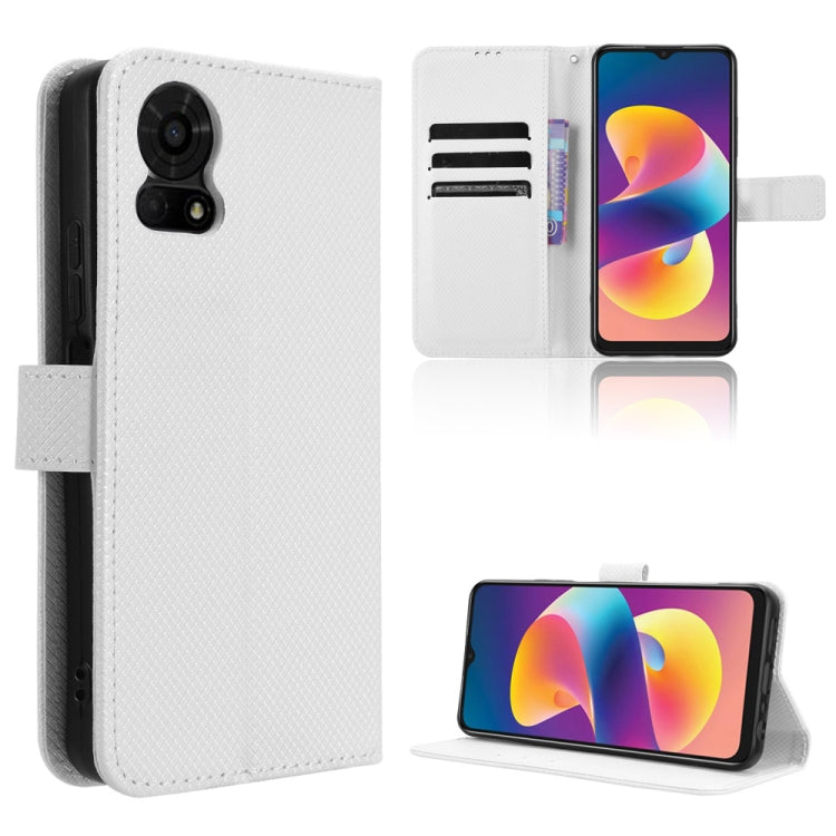 Diamond Texture Leather Phone Case — For TCL 40 NxtPaper 4G