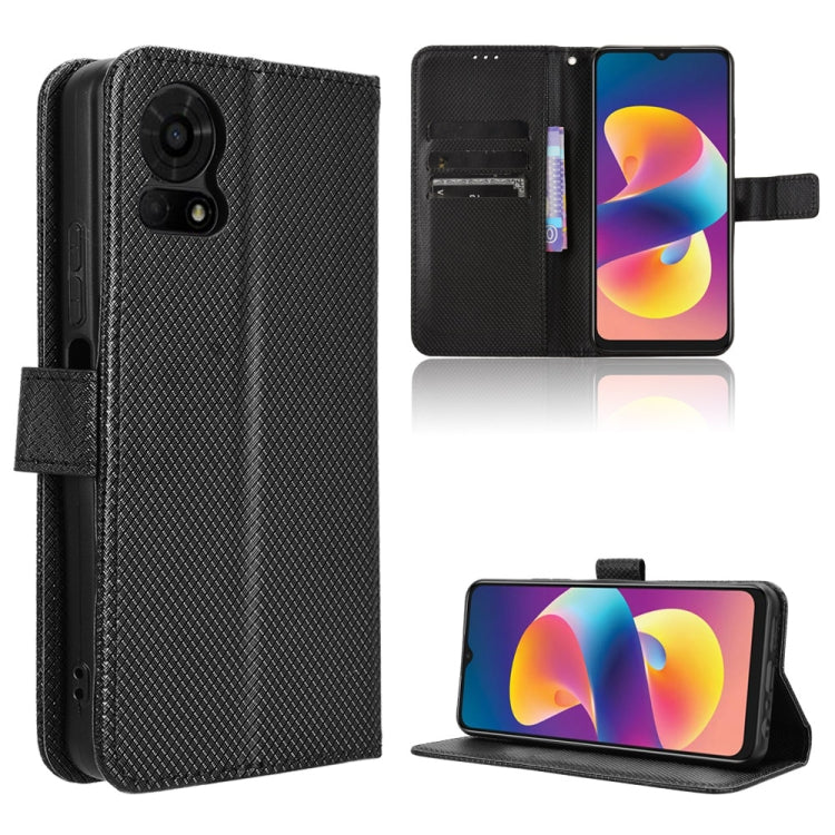 Diamond Texture Leather Phone Case — For TCL 40 XE 5G