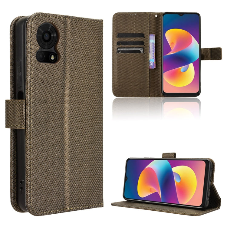 Diamond Texture Leather Phone Case — White