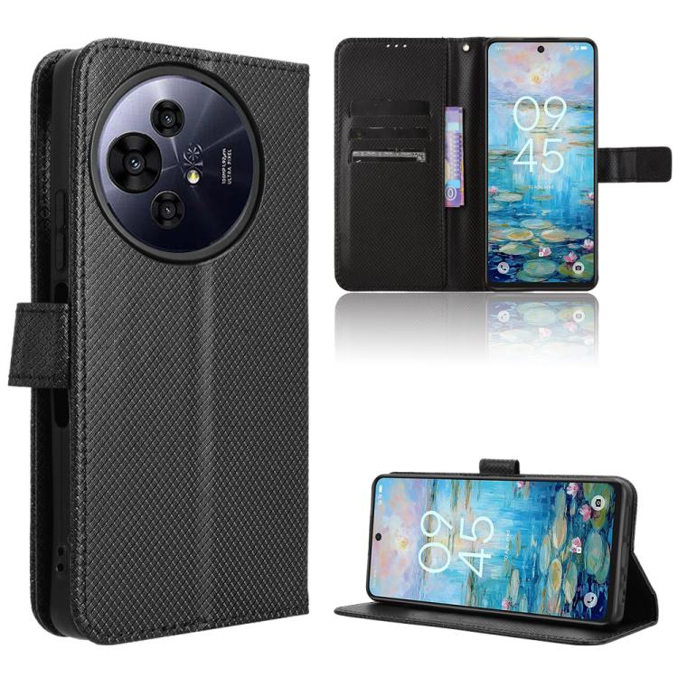 Diamond Texture Leather Phone Case — For TCL 501 4G