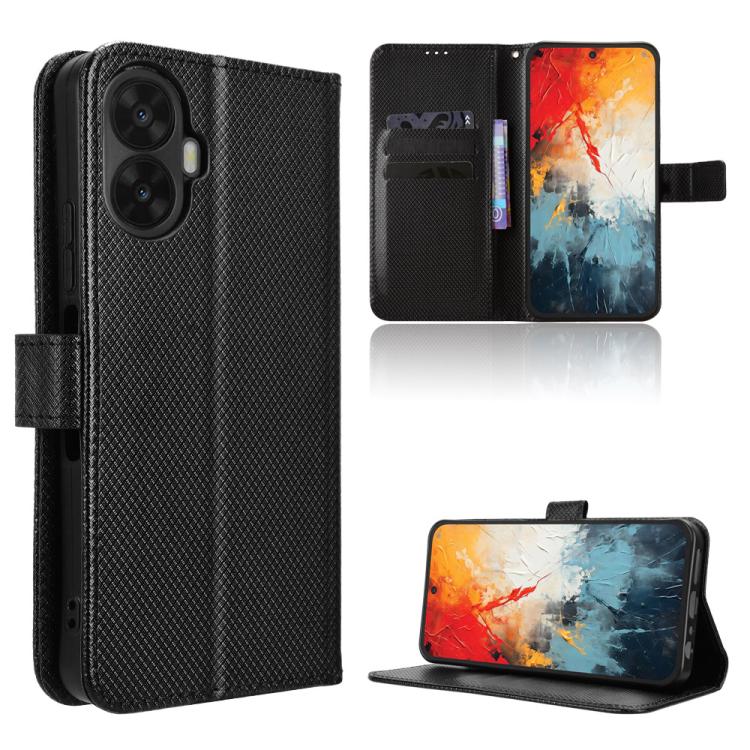 Diamond Texture Leather Phone Case — For TCL K32 5G / K33 5G