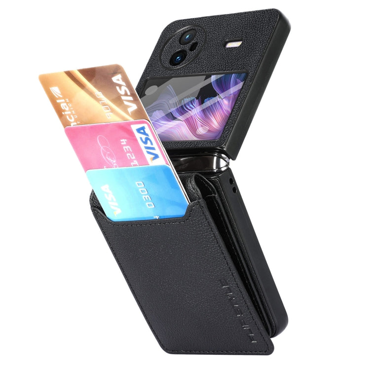 Litchi Texture Card Bag Shockproof Phone Case with Ring Holder / Film