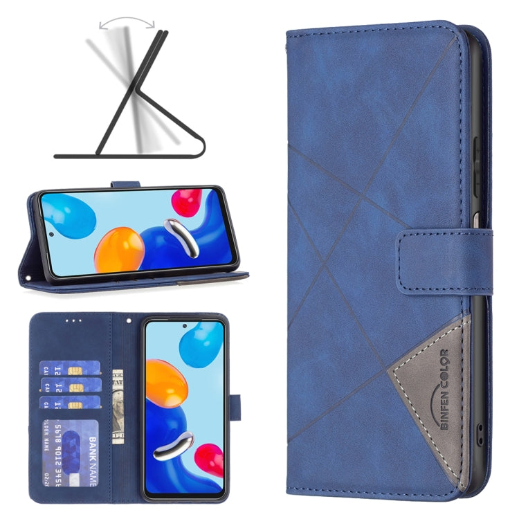 Magnetic Buckle Rhombus Texture Leather Phone Case