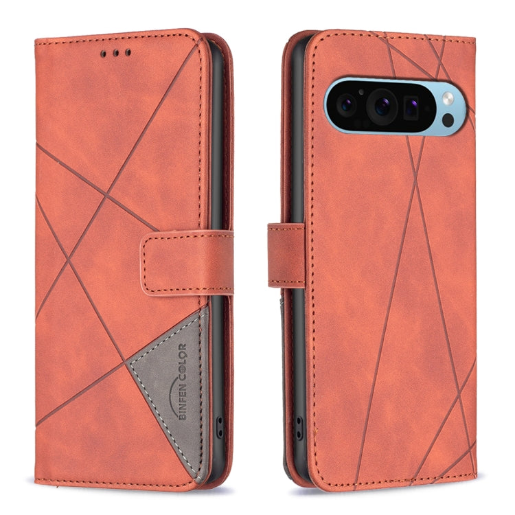 Magnetic Buckle Rhombus Texture Leather Phone Case
