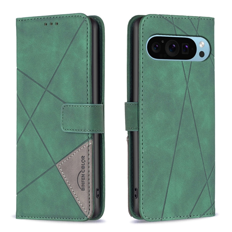 Magnetic Buckle Rhombus Texture Leather Phone Case