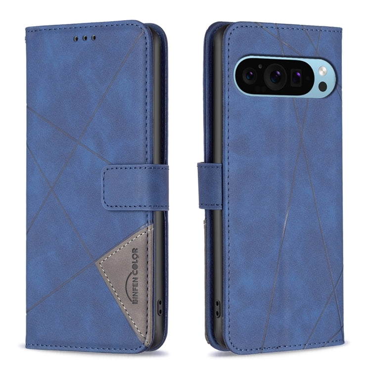 Magnetic Buckle Rhombus Texture Leather Phone Case