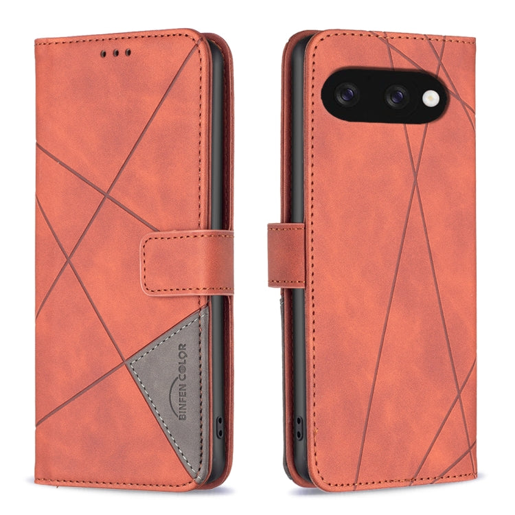 Magnetic Buckle Rhombus Texture Leather Phone Case