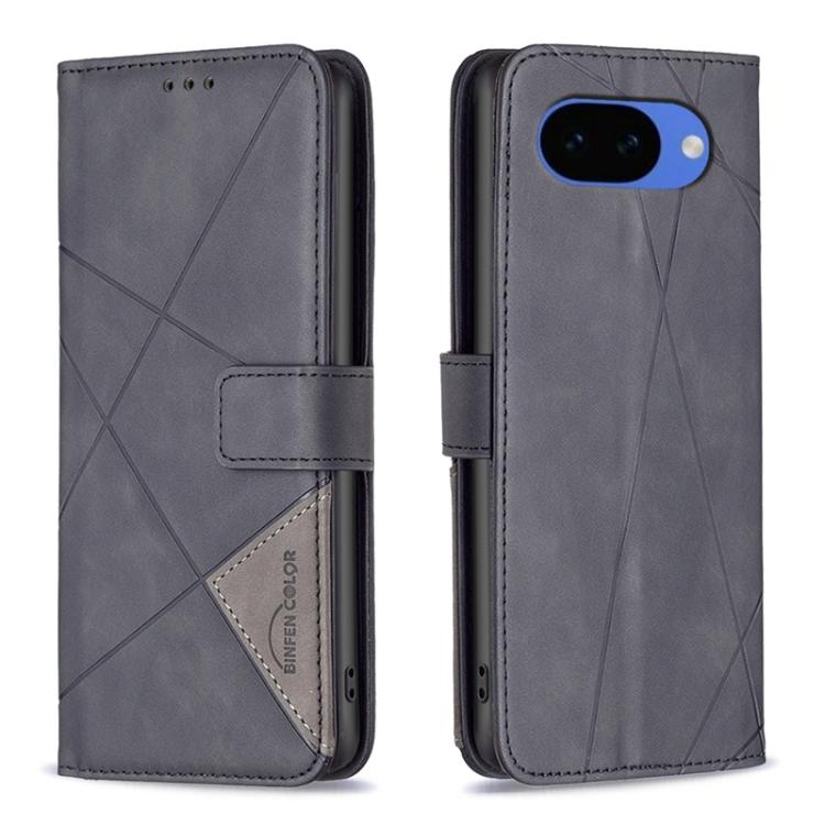 Magnetic Buckle Rhombus Texture Leather Phone Case