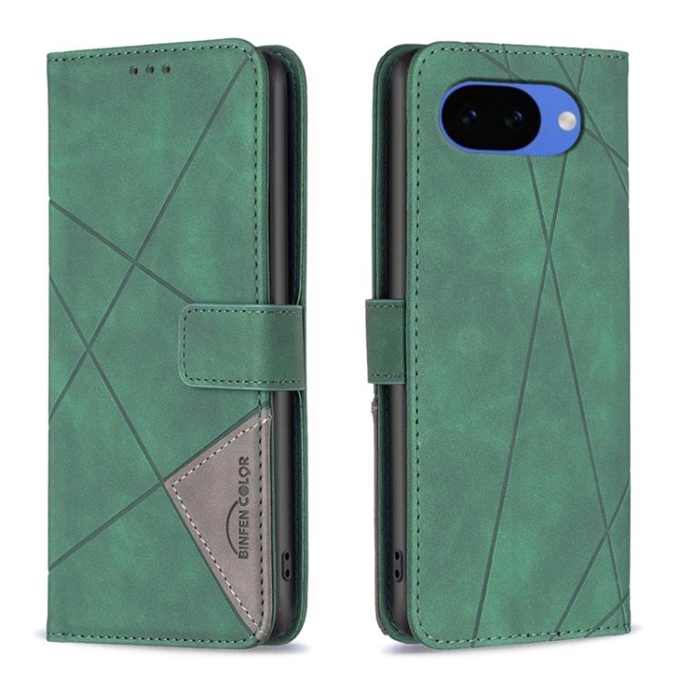 Magnetic Buckle Rhombus Texture Leather Phone Case
