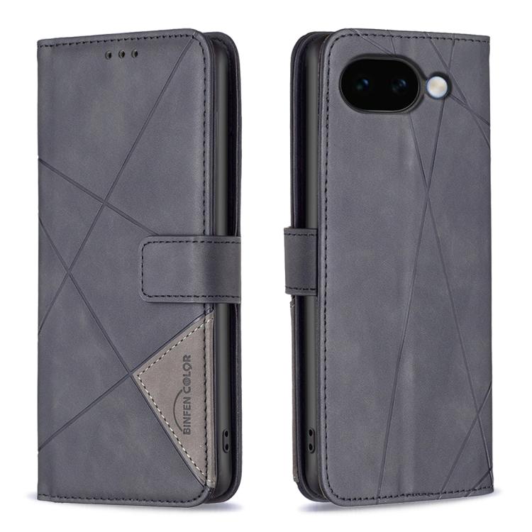 Magnetic Buckle Rhombus Texture Leather Phone Case