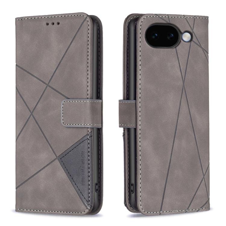 Magnetic Buckle Rhombus Texture Leather Phone Case