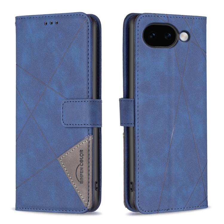 Magnetic Buckle Rhombus Texture Leather Phone Case