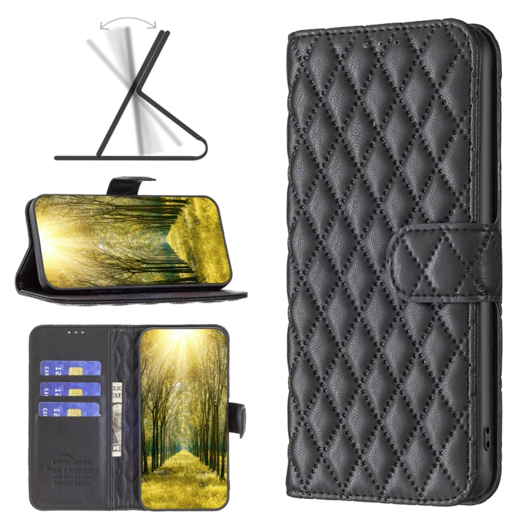 Diamond Lattice Wallet Leather Flip Phone Case