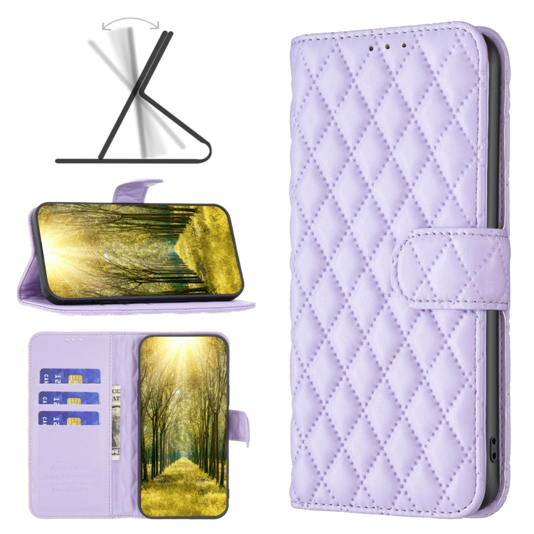 Diamond Lattice Wallet Leather Flip Phone Case