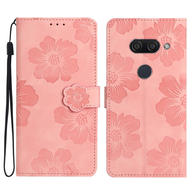 Flower Embossing Pattern Leather Phone Case