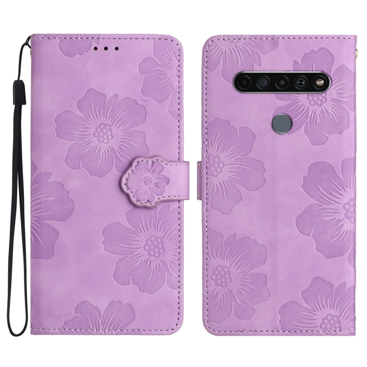 Flower Embossing Pattern Leather Phone Case