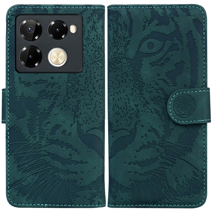 Tiger Embossing Pattern Flip Leather Phone Case — For Infinix Note 30i