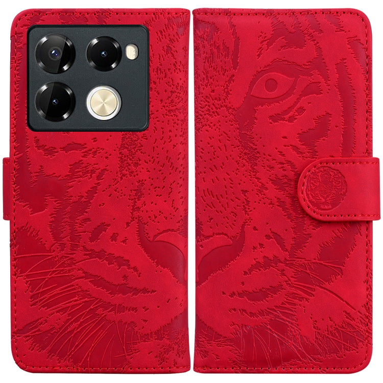 Tiger Embossing Pattern Flip Leather Phone Case — Green