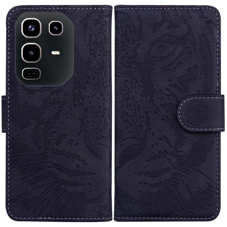 Tiger Embossing Pattern Flip Leather Phone Case — Red