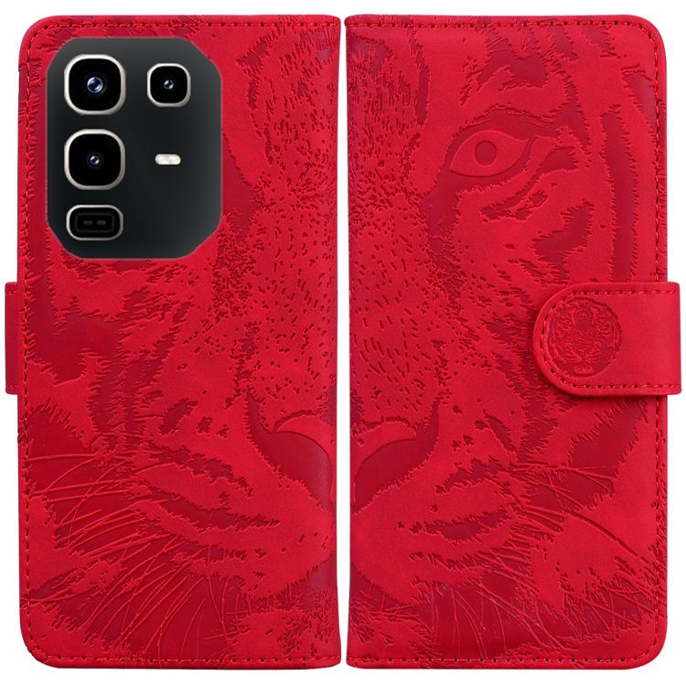 Tiger Embossing Pattern Flip Leather Phone Case — Green
