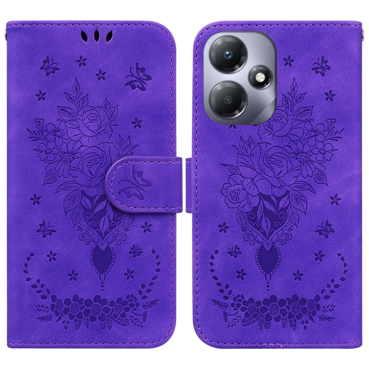 Butterfly Rose Embossed Leather Phone Case — view 53