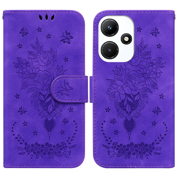 Butterfly Rose Embossed Leather Phone Case — view 28